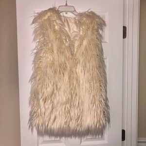 Cream Faux Fur Vest